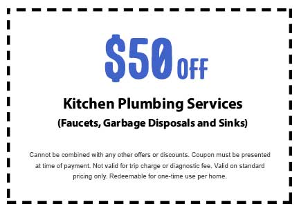 Discount on Kitchen Plumbing Services