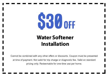 Discount on Water Softener Installation