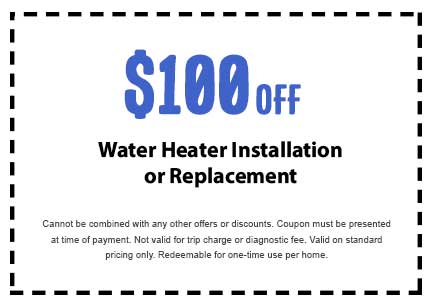 Discount on Water Heater Installation or Replacement
