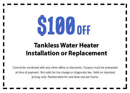 Discount on Tankless Water Heater Installation or Replacement